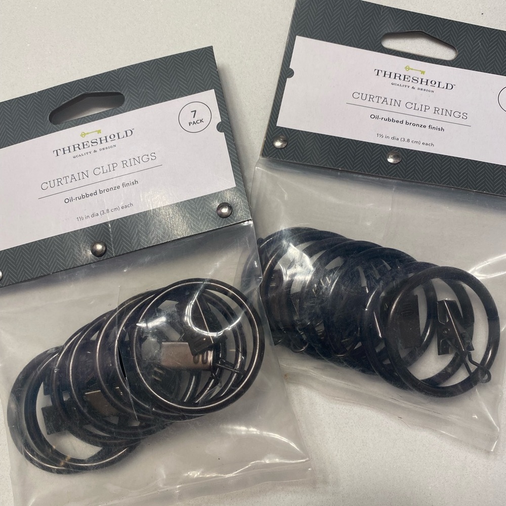 Oil rubbed bronze curtain rings